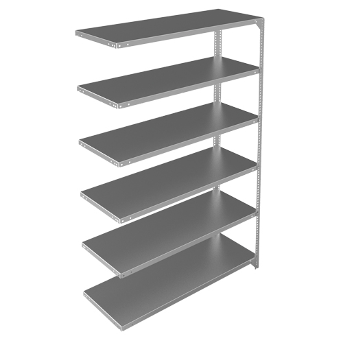 &eacute;l&eacute;ment de rayonnage, Acier galvanis&eacute;, Montant &agrave; fente, Capacit&eacute; 275 lb, 48" la x 72" h x 18" p Absolute Business Supply