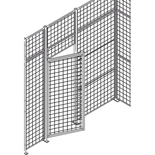 Porte basculante robuste pour cloison en treillis m&eacute;tallique, 3' la x 7' h Absolute Business Supply