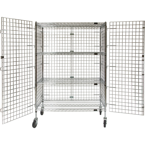 Chariot de s&eacute;curit&eacute;, Chrom&eacute;, 48" x 69" x 24", Capacit&eacute; 500 lb Absolute Business Supply
