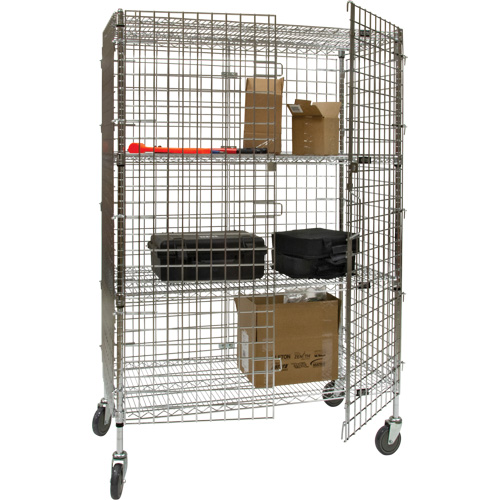 Chariot de s&eacute;curit&eacute;, Chrom&eacute;, 48" x 69" x 24", Capacit&eacute; 500 lb Absolute Business Supply