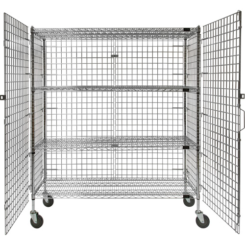 Chariot de s&eacute;curit&eacute;, Chrom&eacute;, 60" x 69" x 24", Capacit&eacute; 500 lb Absolute Business Supply