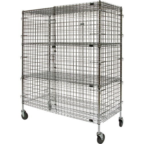 Chariot de s&eacute;curit&eacute;, Chrom&eacute;, 60" x 69" x 24", Capacit&eacute; 500 lb Absolute Business Supply