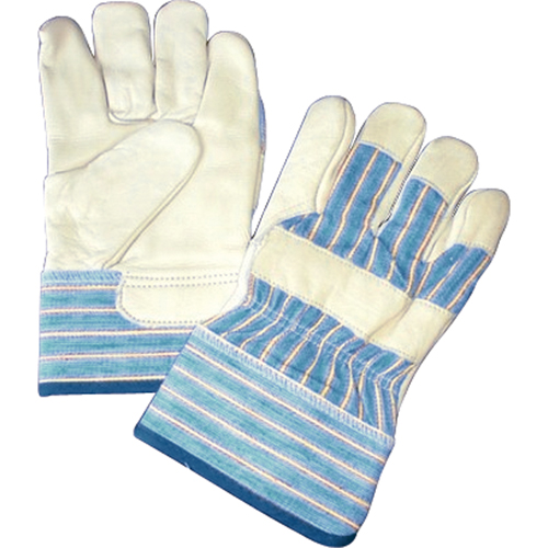 Lined Gloves, One Size, Grain Cowhide Palm, Cotton Fleece Inner Lining Absolute Business Supply