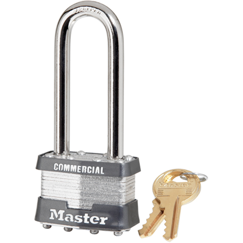 Cadenas commercial, Argent, Cl&eacute;s diff&eacute;rentes, Acier lamin&eacute;, Largeur de 1-3/4" Absolute Business Supply