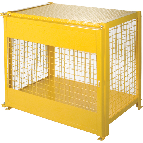 Armoires pour cylindres &agrave; gaz, nbre de bouteilles: 6, 44" , 30" , 37" , Jaune Absolute Business Supply