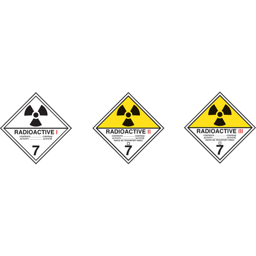 &eacute;tiquettes d'exp&eacute;dition TMD, Classe 7, Radioactif I, Papier Absolute Business Supply