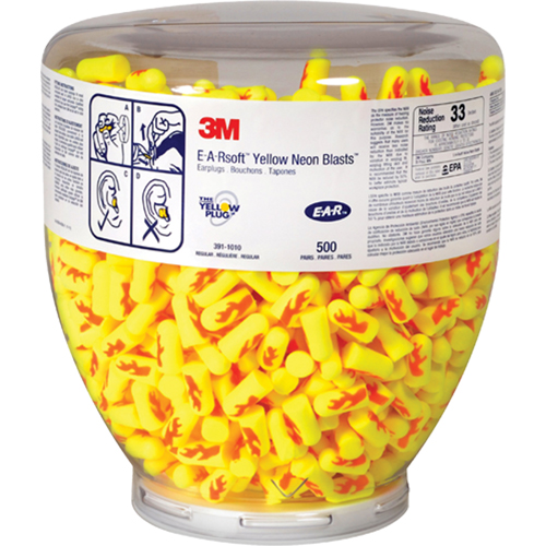 Bouchons d'oreilles E-A-RSoft Yellow Neon, Vrac - Contenant Absolute Business Supply