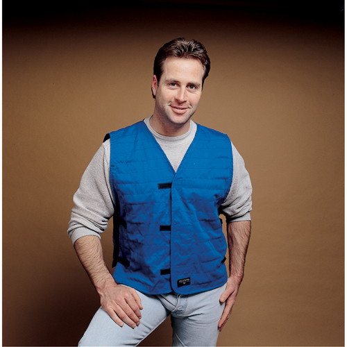 ALLEGRO INDUSTRIES Cooling Vests With Insert Pockets, Large, Royal Blue Absolute Business Supply