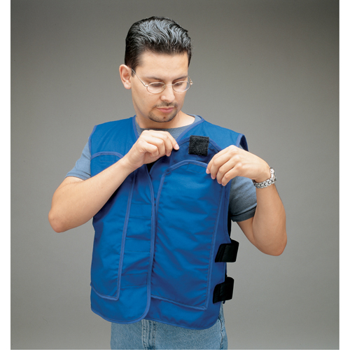 ALLEGRO INDUSTRIES Cooling Vests with Insert Pockets, Large, Royal Blue Absolute Business Supply