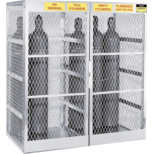 Armoires en aluminium pour bouteilles GPL, nbre de bouteilles: 20, 60" , 32" , 65" , Argent Absolute Business Supply