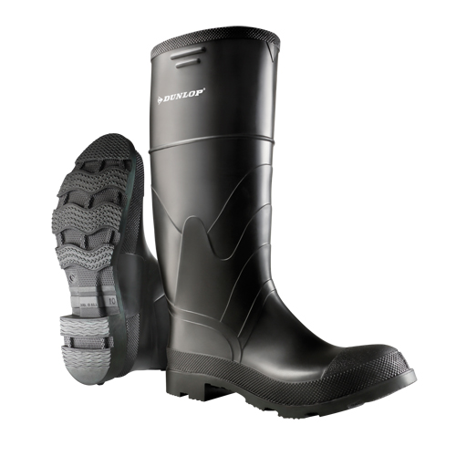 Bottes &eacute;conomiques de 16", PVC, Embout Acier, Pointure 6, Semelle R&eacute;sistant aux perforations Absolute Business Supply