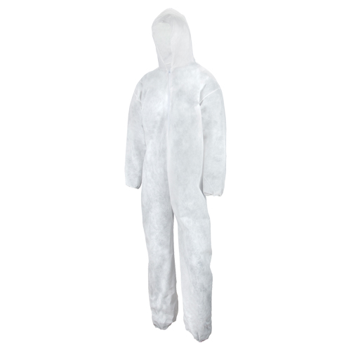 Heavy Weight Coveralls, Medium, White, Polypropylene Absolute Business Supply