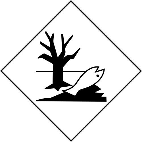 Marine Pollutant Mark TDG Shipping Labels, 4" L x 4" W, Black on White Absolute Business Supply