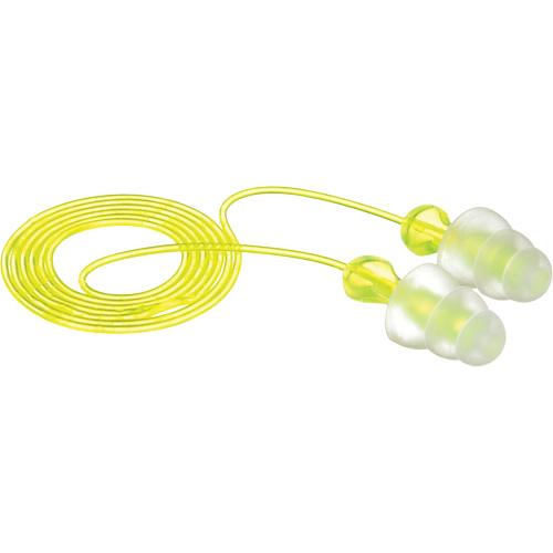 E-A-R Tri-Flange Reusable Earplugs, Corded, Bulk - Polybag, 26 dB NRR, One-Size Absolute Business Supply