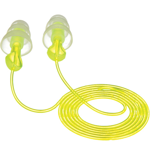 E-A-R Tri-Flange Reusable Earplugs, Corded, Bulk - Polybag, 26 dB NRR, One-Size Absolute Business Supply