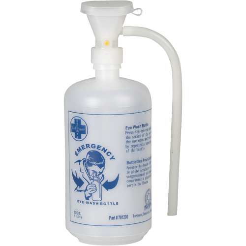 Eyewash Bottle With Eye Cup, Empty Bottle, 32 oz. Absolute Business Supply