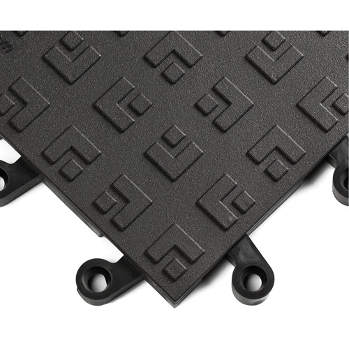 Syst&egrave;mes de carrelage ergonomiques ErgoDeck No 562, PVC, 1-1/2' la c, 1-1/2' lo, 7/8" &eacute;paisseur, Noir Absolute Business Supply