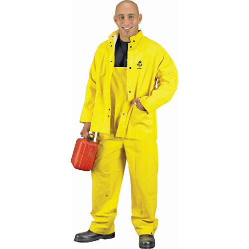 Lightweight Flame Retardant Rainsuit, Large, High Visibility Yellow Absolute Business Supply