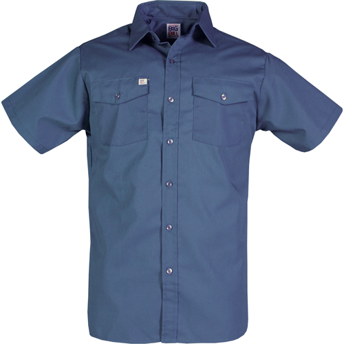 Work Shirts, Men's, Small, Navy Blue Absolute Business Supply