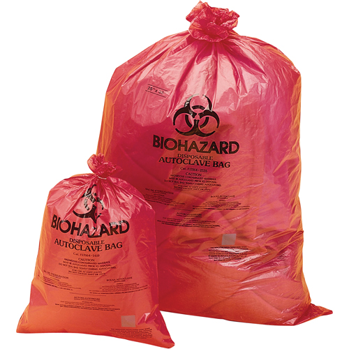 Hazardous Waste Disposal Bags, Bio-Hazard, 23" L x 19" W, 0.0317 mm, 34 L (9 Gal.) Capacity Absolute Business Supply