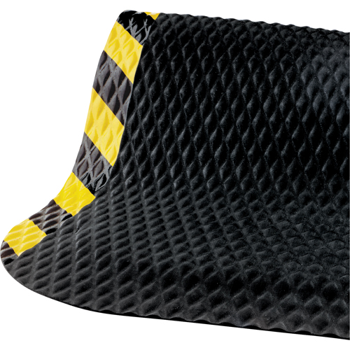 Tapis Hog Heaven no 424, Losange, 3-3/4' x 5-3/4' x 7/8", Noir/Jaune, Nitrile Absolute Business Supply