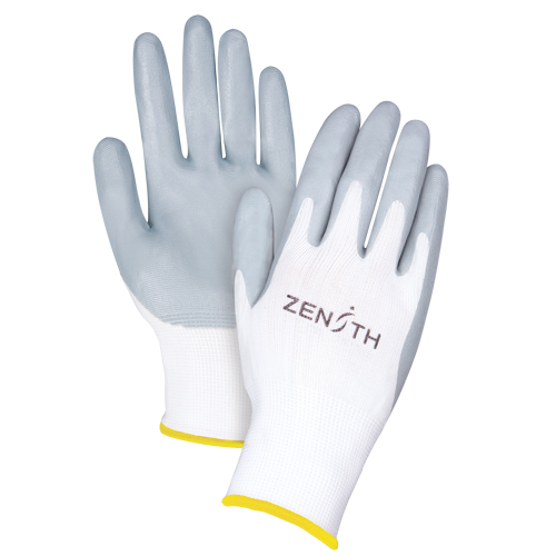 Gants l&eacute;gers enduits et respirants, 11/2T-Grand, R&ecirc;vetement Mousse de nitrile, Calibre 13, Enveloppe en Polyester Absolute Business Supply