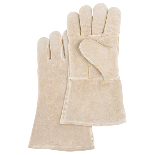 Gants de soudeur de premi&egrave;re qualit&eacute;, Cuir de vache refendu, Taille Grand Absolute Business Supply