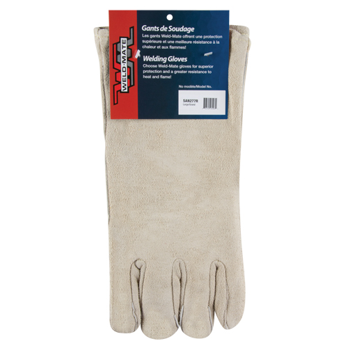 Gants de soudeur de premi&egrave;re qualit&eacute;, Cuir de vache refendu, Taille Grand Absolute Business Supply