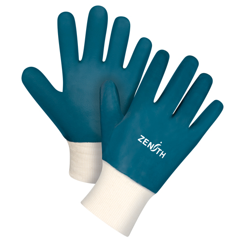 Gants &agrave; poignet en tricot de poids lourd, 8/Moyen, R&ecirc;vetement Nitrile, Enveloppe en Coton Absolute Business Supply
