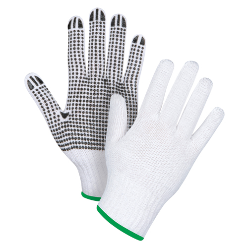 Dotted String Knit Gloves, Poly/Cotton, Single Sided, 7 Gauge, Medium Absolute Business Supply