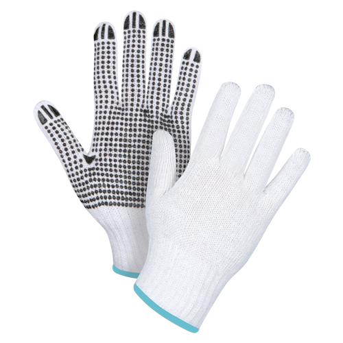Dotted String Knit Gloves, Poly/Cotton, Single Sided, 7 Gauge, X-Large Absolute Business Supply