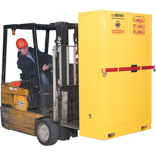 High Security Flammables Safety Cabinet with Steel Bar, 45 gal., 2 Shelves Absolute Business Supply