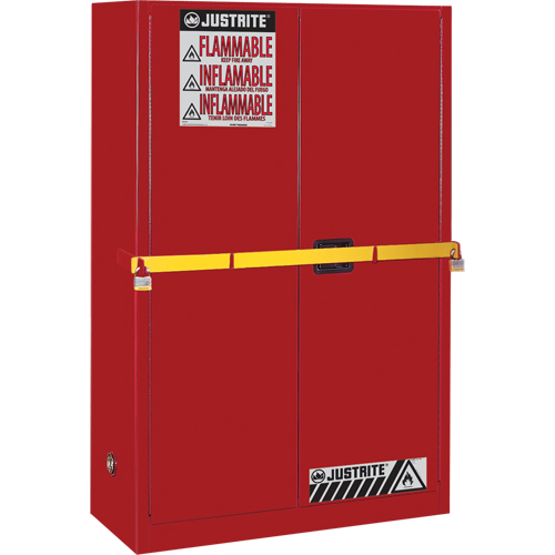 High Security Flammables Safety Cabinet with Steel Bar, 45 gal., 2 Shelves Absolute Business Supply