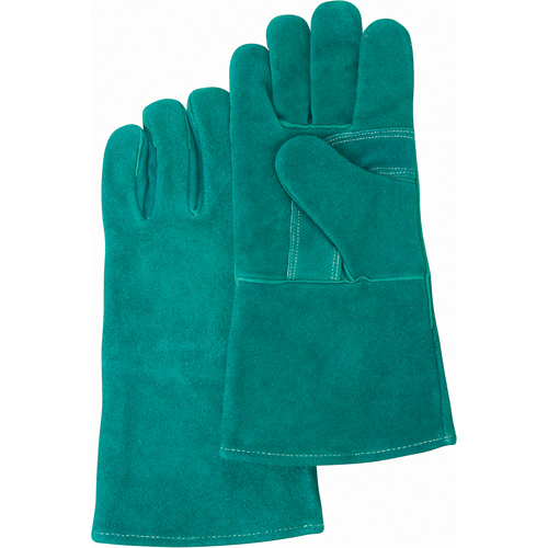 Gants de soudeur de premi&egrave;re qualit&eacute;, Cuir de vache refendu, Taille Grand Absolute Business Supply