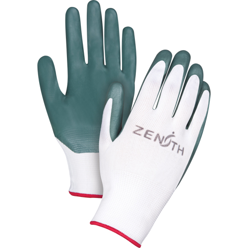 Gants enduits confortables de premi&egrave;re qualit&eacute;, 7/Petit, R&ecirc;vetement Nitrile, Calibre 13, Enveloppe en Polyester Absolute Business Supply