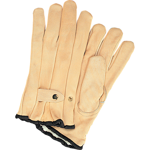 Gants de cordeur doubl&eacute;s pour l'hiver, T-Grand, Paume Cuir fleur de vache, Doubleure Molleton Absolute Business Supply