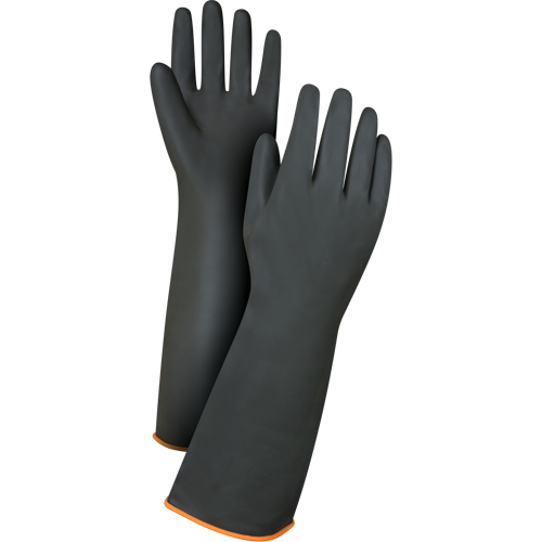 Heavyweight Chemical-Handling Gloves, Size Large/9, 18" L, Rubber Latex, 30-mil Absolute Business Supply