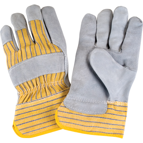 Gants d'ajusteur rugueux de premi&egrave;re qualit&eacute;, Grand, Paume en Cuir de vache refendu, Doublure en Coton Absolute Business Supply