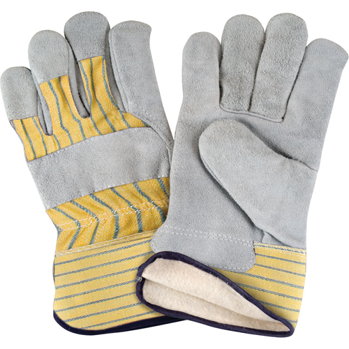 Winter-Lined Fitters Gloves, X-Large, Split Cowhide Palm, Cotton Fleece Inner Lining Absolute Business Supply