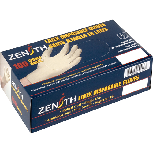 Gants d'examen de premi&egrave;re qualit&eacute; pour peau sensible, T-petit, Latex, 4 mils, Poudr&eacute;s, Naturel Absolute Business Supply