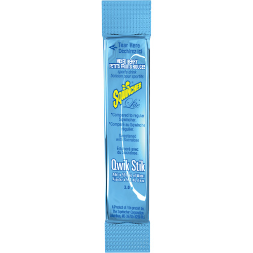 Sqwincher&reg; Boisson de r&eacute;hydratation ZERO Qwik Stik, Poudre, M&eacute;lange de baies Absolute Business Supply