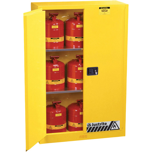 Armoires Sure-Grip EX pour produits inflammables, 45 gal., 2 Porte(s), 43" La x 65" h x 18" p Absolute Business Supply
