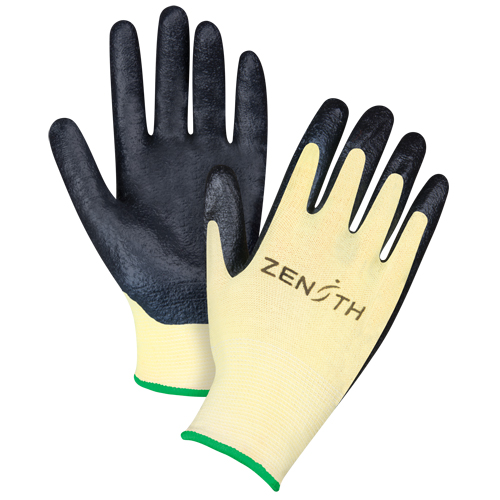 Gants r&eacute;sistants &agrave; la coupe avec prise sup&eacute;rieure, Taille Moyen/8, Calibre 13, Rev&ecirc;tement Mousse de nitrile, Enveloppe en Aramide, ANSI/ISEA 105 niveau 3/EN 388 niveau 5 Absolute Business Supply