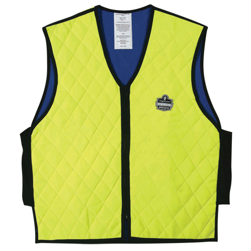 Chill-Its&reg; 6665 Wet Evaporative Cooling Vests, Medium, High Visibility Lime-Yellow Absolute Business Supply