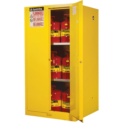 Armoires Sure-Grip EX pour produits inflammables, 60 gal., 2 Porte(s), 34" La x 65" h x 34" p Absolute Business Supply