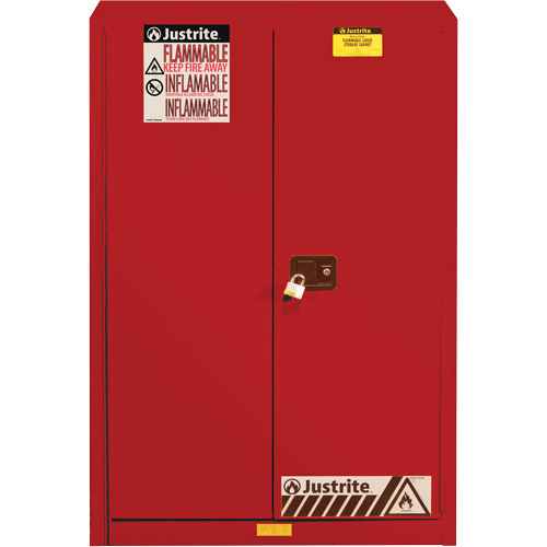 Armoire de s&eacute;curit&eacute; pour la peinture et les encres combustibles EX Sure-Grip, 60 gal., 5 tablettes Absolute Business Supply