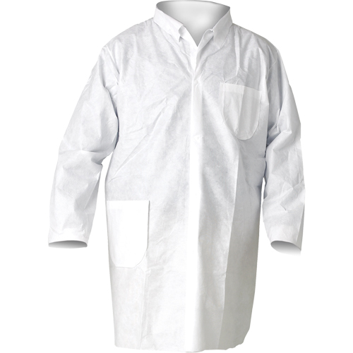 KleenGuard A20 Lab Coats, SMS, White, Medium Absolute Business Supply