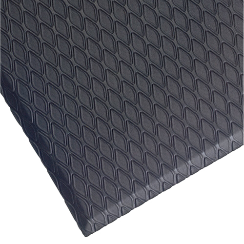 Tapis Cushion Max, Losange, 3' x 12' x 5/8", Charbon, Nitrile/PVC Absolute Business Supply