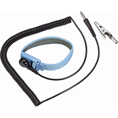 ESD 6' Coil Cord with Wrist Strap Absolute Business Supply