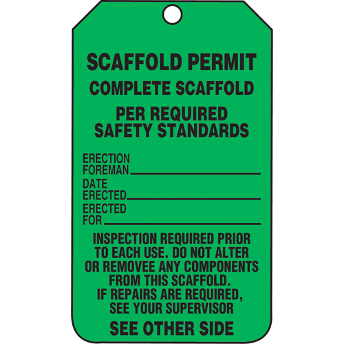 &eacute;tiquettes de s&eacute;curit&eacute; d'inspection et de contr&ocirc;le de l'&eacute;tat de l'&eacute;quipement, Papier cartonn&eacute;, 3-1/8" la x 5-7/8" h, Anglais Absolute Business Supply